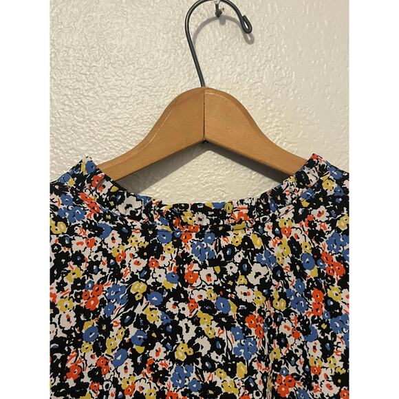 Women's Carolina Belle Floral Print Flowy Boho Blouse Top Shirt Size Large - Picture 5 of 7